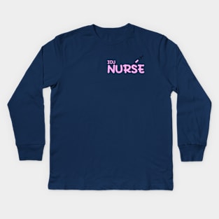 Intensive Care Unit (ICU) Nurse Pink Kids Long Sleeve T-Shirt